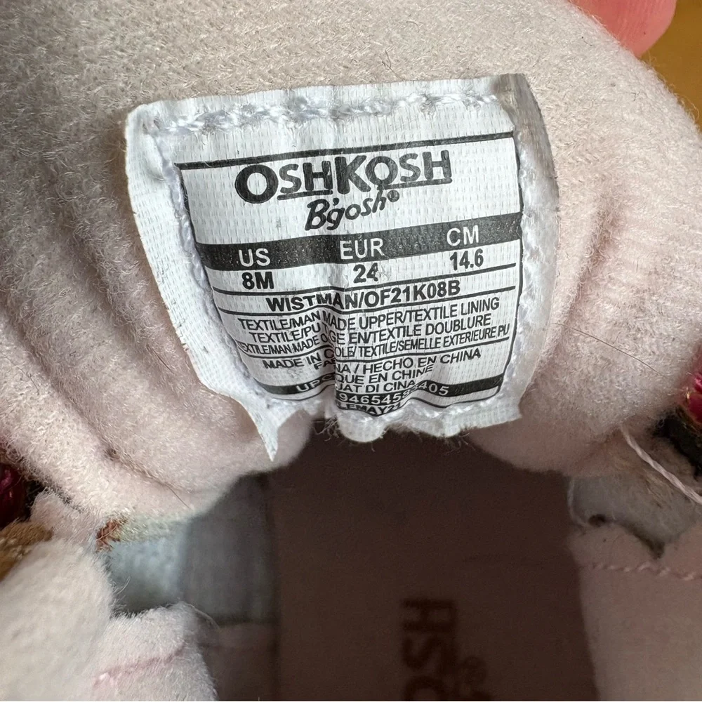 Oshkosh B’gosh Wistman Boots Pink Brown Winter Lace Up Warm Toddler Girls Size 8